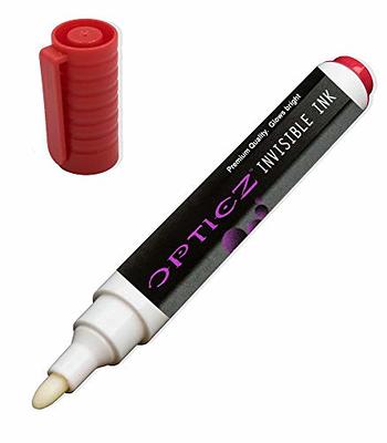 DirectGlow 3ct Invisible Blacklight Ink Marker Pen Blue Red Yellow with UV  Light