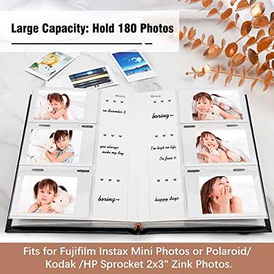 Photo Album for Fujifilm Instax Mini Camera, Photo Album for Polaroid,  Leather Cover, 180 Pockets 2x3 Photo Album with Writing Space for Instax  Mini 12 11 9 40 8 7 Evo LiPlay Instant Camera (Black) - Yahoo Shopping