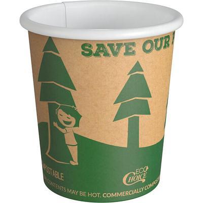 EcoChoice 4 oz. Translucent Compostable Paper Hot Cup Lid - 1000/Case