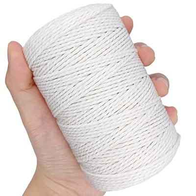 SHOWAY 3 MM Macrame Cord,Strong Food Safe Cotton Cooking String