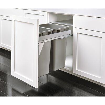 Rev-A-Shelf 4WCTM-18DM2 Double 35-Quart Top Mount Waste Container White