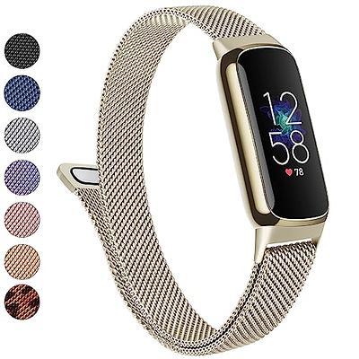 Metal Band for Fitbit Luxe Bands Women Men, Stainless Steel Mesh Loop  Adjustable Magnetic Wristband Replacement Strap Compatible with Fitbit Luxe  Fitness and Wellness Tracker (Champagne Gold) - Yahoo Shopping