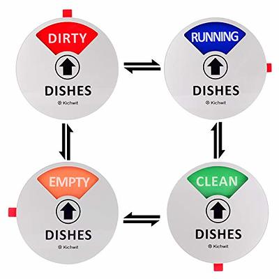 Dishwasher CLEAN DIRTY Magnet Sign Indicator in SILVER (for