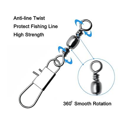 50pcs Fishing Barrel Swivels with Safety Snaps Swivel Stainless Steel High  Strength Interlock Snap Swivels Rolling Connector Black Nickel Solid Ring  Freshwater Fishing Tackles Accessories #5 - Yahoo Shopping