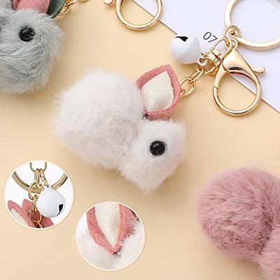 You WIZV Keychain for Women Star-Moon Rabbit Key Ring Demon Rabbit Charm Bag Accessory Lovers Best Friend Gift