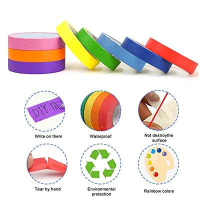 8 Rolls Colored Masking Tape Rainbow Colors Painters Tape Colorful