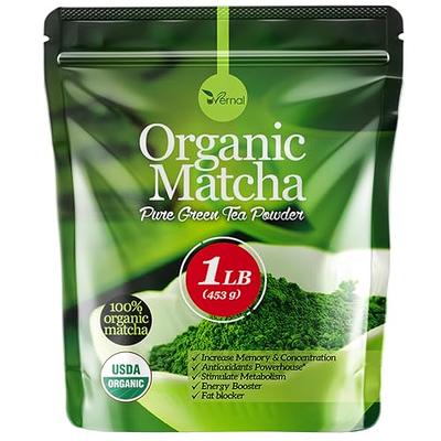 Organic Matcha Green Tea Powder (1 Lb) - 100% Pure Matcha for