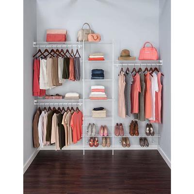 Closet Evolution Ultimate 60 in. W - 96 in. W Tower Wall Mount 6-Shelf Wood  Closet System WH19 - The Home Depot