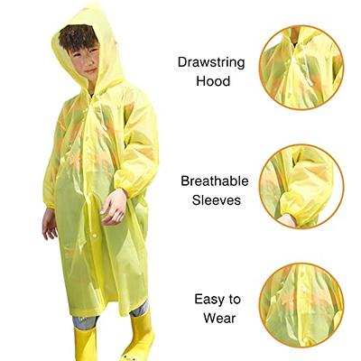 amivoo Kids Rain Jacket - Waterproof Boys Girls Raincoat Yellow Breathable Hooded Rain Coat for Girls Boys Toddler