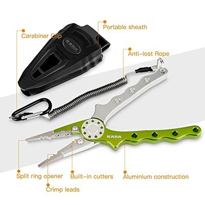 Fishing Pliers Braid Swivel Snap Hook Split Scissors Tool Anti