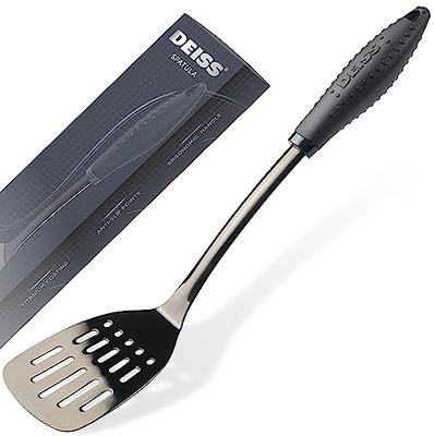 Deiss LUX Kitchen Grill Spatula Stainless Steel Heavy Duty Slotted Turner -  14.4 Metal Spatula for Cooking, Grilling Spatula, Easy Grip Handle,  Slotted Design, Easy to Clean (TITANIUM) - Yahoo Shopping