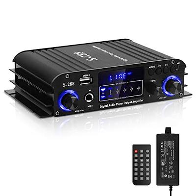 Mini 100W Bluetooth 5.0 Power Amplifier Receiver USB Stereo Home Car Audio  Amp