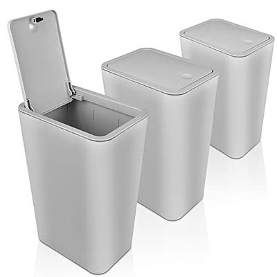 Sterilite 7.5 Gallon TouchTop Wastebasket with Titanium Latch, Black (4 Pack)