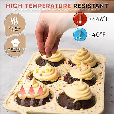 BAKE BOSS Silicone Muffin Pan With Handles, 6 Cups Jumbo Cupcake Pan,  Silicone Muffin Cups for Baking, Eggs & Cupcakes, Non-Stick Silicone  Cupcake