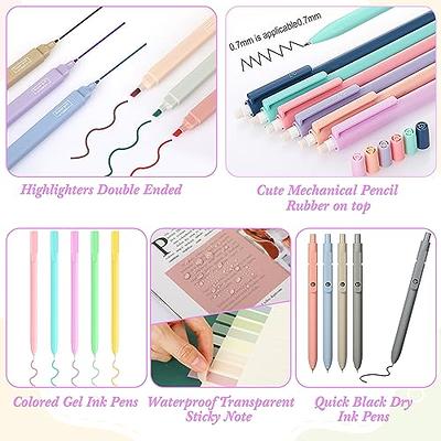 BAYTORY 6Pcs Colored Gel Pens, 6 Pastel Ink Colors, Retractable Quick Dry Ink  Pen Fine Point 0.5mm Smooth Writing for School Supplies Journaling  Notetaking Drawing Stationery - Yahoo Shopping