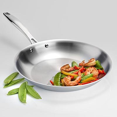 Tramontina Fry Pan Stainless Steel Tri-Ply Clad 12-inch, 80116/007DS &  80114/535DS Professional Aluminum Nonstick Restaurant Fry Pan, 10,  NSF-Certified - Yahoo Shopping