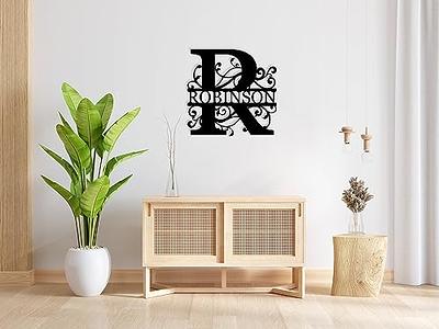 Personalized Metal Family Name Sign Monogram Split Letter Signs Custom Last  Name Wall Art Home Outdoor Decor - Custom Laser Cut Metal Art & Signs, Gift  & Home Decor