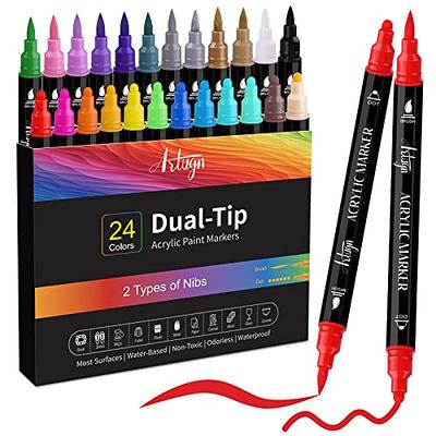 Bright Ideas: 8 Metallic Double-Ended Colored Brush Pens: (Dual