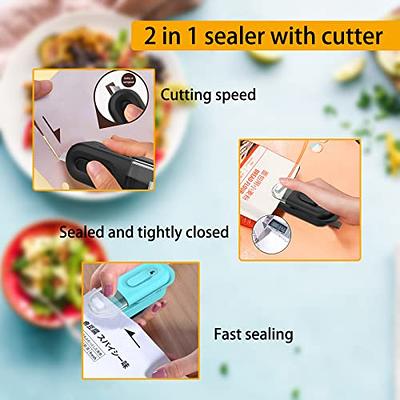 Mini Kenossion Chip Bag Sealer - Heat Seal with Cutter & Magnet, Portable  Mini Sealing Machine to Reseal Plastic Bags & Keep Snacks Fresh (2xAA