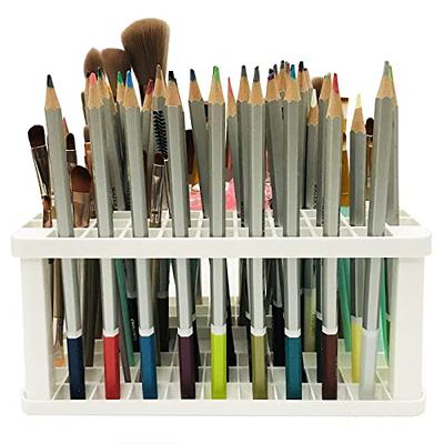 Artist Paint Brush Holder, Paint Brush Organizer, 67 Holes Wooden Paint Brush Holder Stand, Desk Watercolor Brush Organizer, Desk Paintbrush Holding