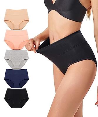 Huvgim Women's Cotton Underwear Tummy Control High Waisted Briefs Ladies  Panties Regular & Plus Size 5 Pack (Diff-XXL) - Yahoo Shopping