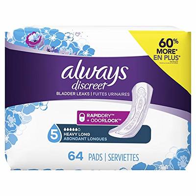 Always Discreet plus Incontinence & Postpartum Pads for Women