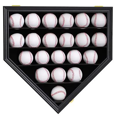 DisplayGifts Pocket Pro Pocket Size Mini Football Helmet Display Case  Cabinet Holder Rack (Black Finish)