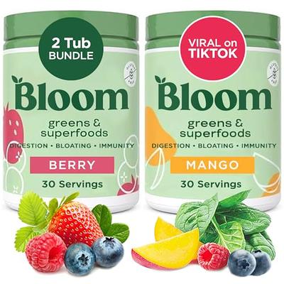 Bloom Nutrition Greens & Superfoods Powder, Berry (48 Servings