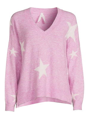 Dreamers by Debut Womens Oversized V-Neck Long Sleeve Pullover Sweater -  Yahoo Shopping