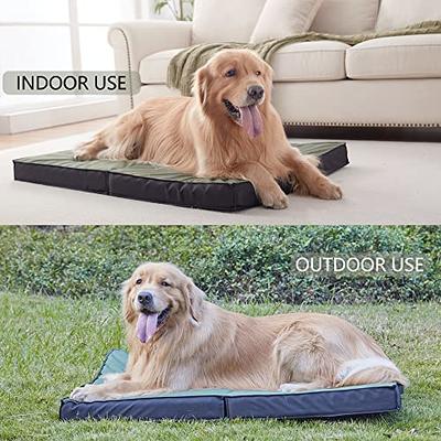 Waterproof Dog Mat For Outdoor Foldable Washable Dog Bed Large