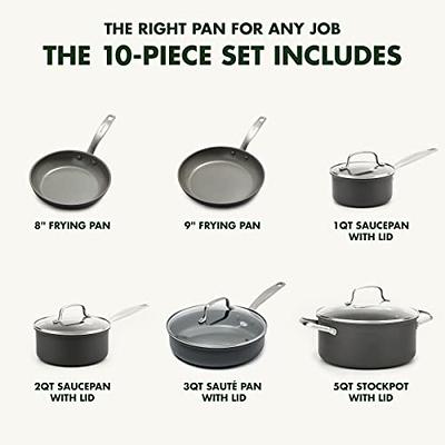 GreenLife Frying Pan Set, 8'' & 10'', Dark Gray