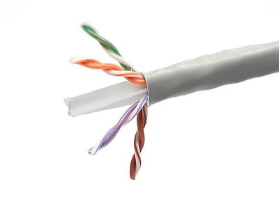 Cat6 Ethernet Solid Bulk Cable,1000ft, UTP, 23AWG, White 