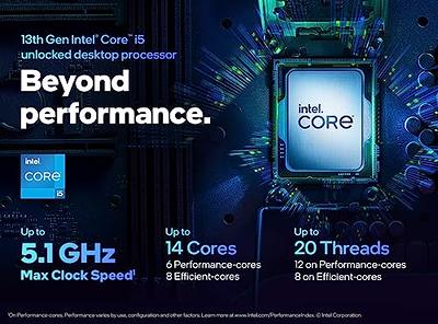 Intel - Core i5-13500 13th Gen 14 cores 6 P-cores + 8 E-cores, 24MB Cache,  2.