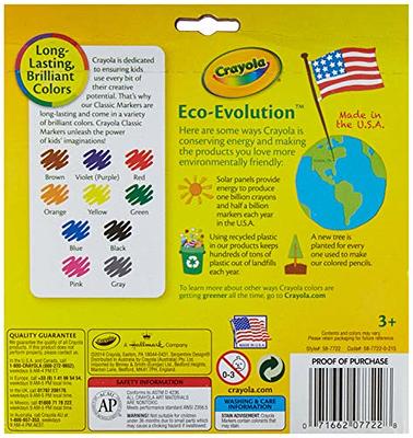 Crayola Classic Bundle: 3 Items - Crayons (24 Count), Broad Line Markers  (10 Count), Colored Pencils (12 Count)