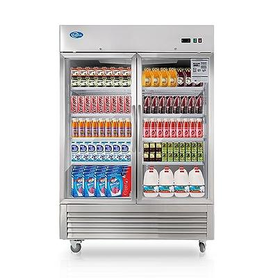 commercial refrigerated glass door standing freezer