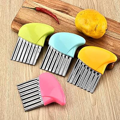 4pcs Stainless Steel Crinkle Cut Potato Chip Cutter Wavy Cutter Kitchen  Tools