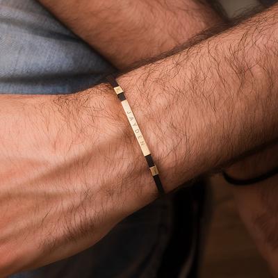 Men's Personalize Bar Bracelet