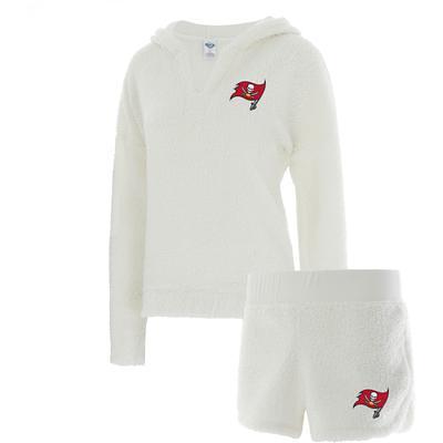 New York Jets Concepts Sport Women's Fluffy Pullover Sweatshirt & Shorts  Sleep Set - White