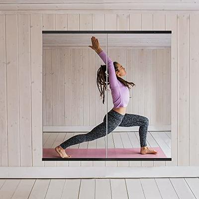 Delma Home Gym Mirror, Large Full Body Mirror for Yoga, 48''x24''x2PCS,  Glass Frameless Mirror