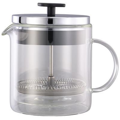 Bergner Essentials 2.6-Quart Stainless Steel Soup Pot with Tempered Glass Lid and Steamer Insert - Silver - 2.6 Quart