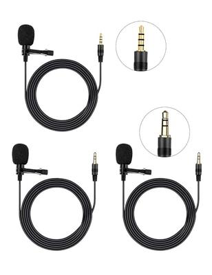  Lavalier Microphone USB C Professional Lapel Clip-on Mic Omni  Condenser Little Lav Mic for Video Recording External Noise Cancel Mic for   Vlog ASMR Interview on Android Type-C Device (6.6ft) 