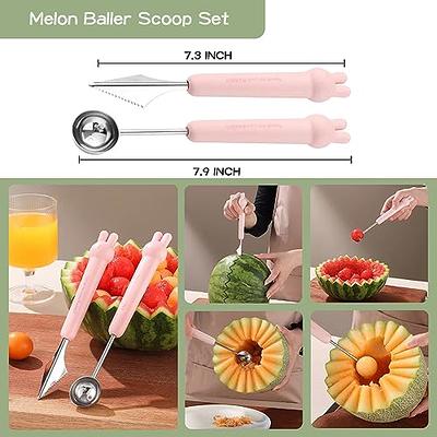 3pcs Garnish Shape Tool Set for Fruit Vegetable, Fruit Scooper