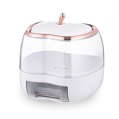 VEVOR Ingredient Storage Bin 2 x 15L Dispenser Bin with 2 Measuring Cups Attachable Casters and Airtight Lid 2 Pcs/Set Dog Pet Food Storage