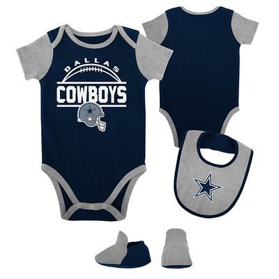 Newborn CeeDee Lamb Navy/White/Gray Dallas Cowboys 3-Pack Bodysuit Set