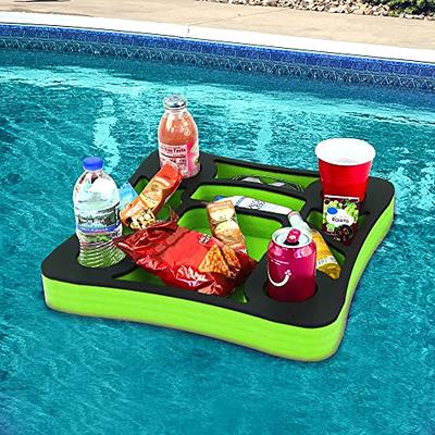 Floating Pool Drink Holder Table Party Tray Durable Black Foam 7  Compartments