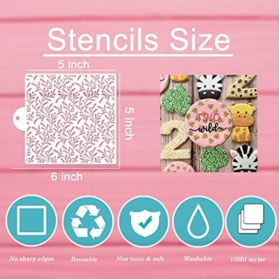 Cake Stencils Decorating Buttercream Cookie Stencils for Royal Icing  Leopard Stencil Airbrush Snake Skin Mermaid Scale Stencil Cheetah Cow Print  Templates for Baking (14 5.5'' Leaf Cookie Stencils) - Yahoo Shopping