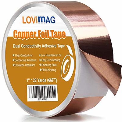 Uxcell Double-Sided Conductive Tape Copper Foil Tape 6mm x 20m