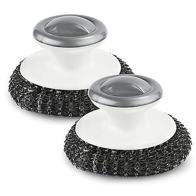 2Pcs Stainless Steel Wool Scrubber with Handle, Heavy Duty Pot Scrubbers  Dish Scrubber Cleaning Brush Wash for Cleaning Dish, Metal Scrubber for  Pots, Pans, Grills, Sink(Grey) - Yahoo Shopping