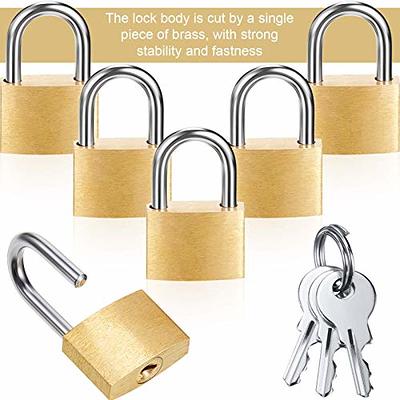 (2 Pcs) Small Locks with Keys, Mini Padlock for Luggage