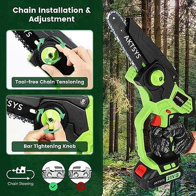 6-inch Mini Chainsaw Cordless, Battery Powered Electric Chainsaw Cordless,  Handheld Chainsaw with 2Pcs 21V 2.0Ah Batteries, Portable Small Chainsaw  for Tree Trimming Branch Pruning and Wood Cutting - Yahoo Shopping
